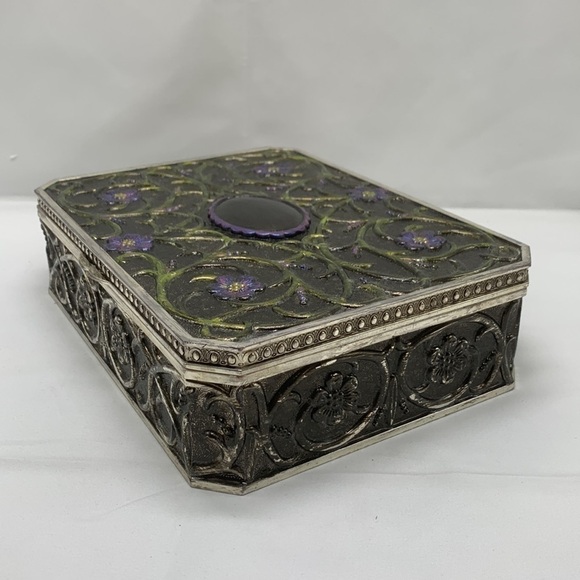 Godinger Silverplated Jewelry Box Upcycle - Picture 3 of 11